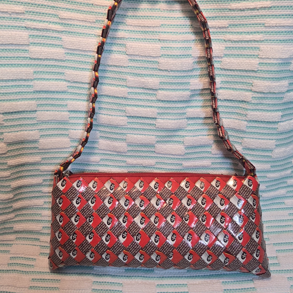 Candy Wrapper Stylish Red Patterned Women's Bag
